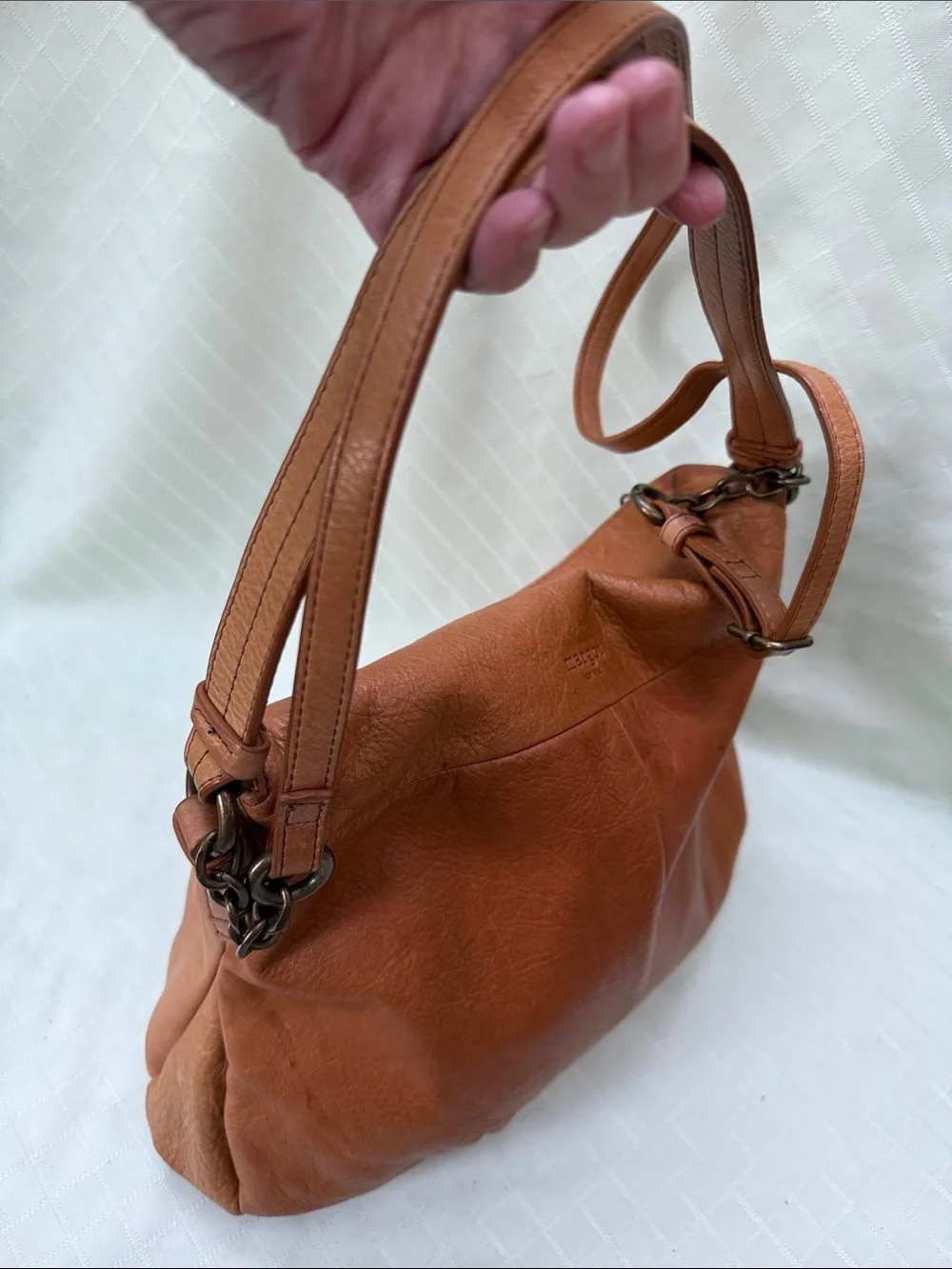 Vintage Margot New York Leather Shoulder Bag in Caramel Shoulder Bags